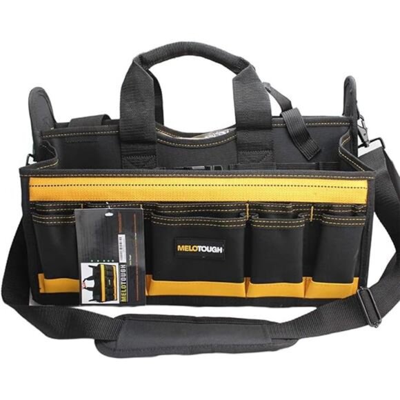 Electrician Tool Bag with shoulder strap 17 inch, HAVC Tool bag, Open Top Tool - Picture 7 of 7